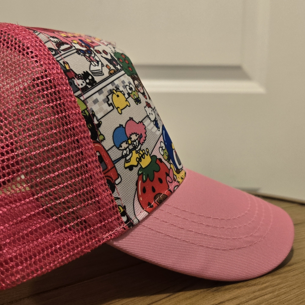 🩷Sanrio World Kawaii Trucker Hat by Hello Kitty and Friends (Pink) - Picture 7 of 11